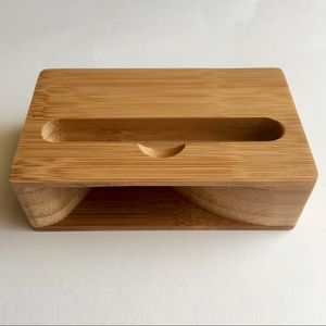 Bamboo Wood Phone Dock with Sound Amplifier